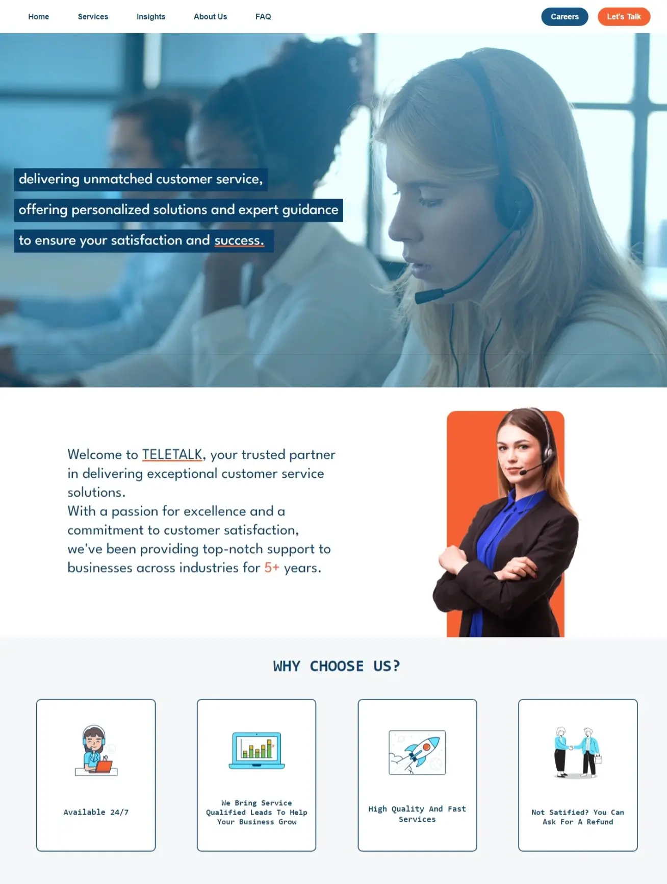 TELETALK-CUSTOMER SERVICE Website Image